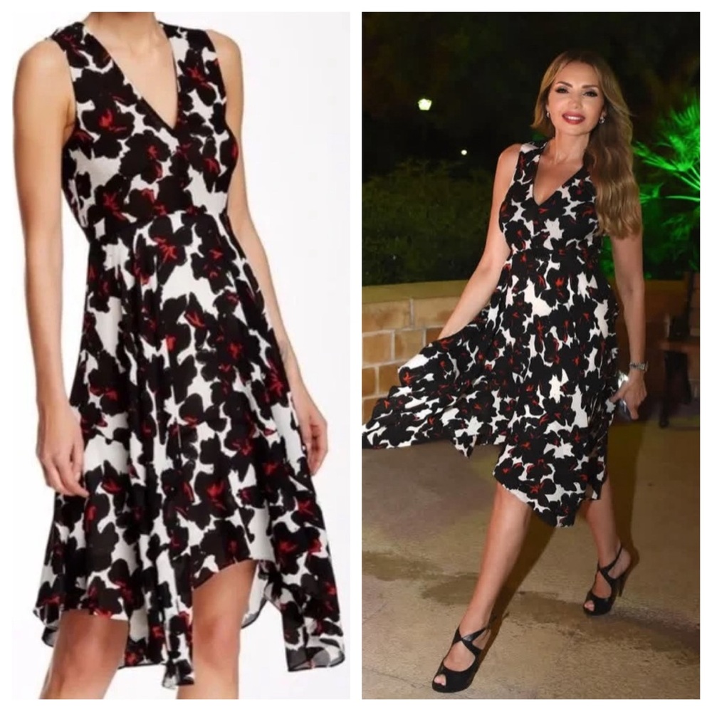 A.L.C. Nello Silk Printed Handkerchief Dress 6